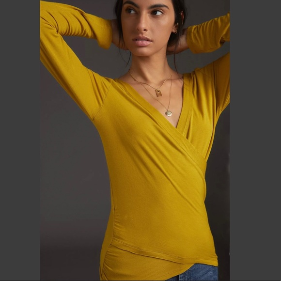 Anthropologie Saturday Sunday Ally Ruched Top, large NWT - Picture 2 of 13